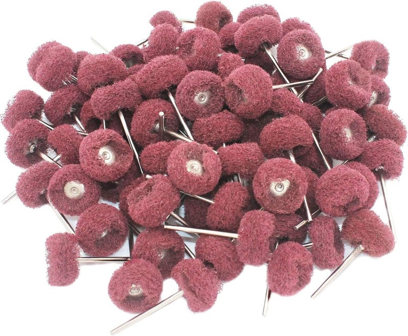PHYHOO Fine Abrasive Wheel Brush Polishing Buffing Wheels Sanding Rust Remove Rotary Tools Accessories 2.35 MM Mandrel 80 Pieces - Image 1